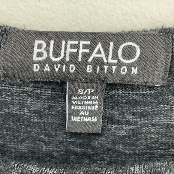 Buffalo David Bitton Solid Dark Gray Crewneck Long Sleeve Pullover Sweater - Picture 6 of 8